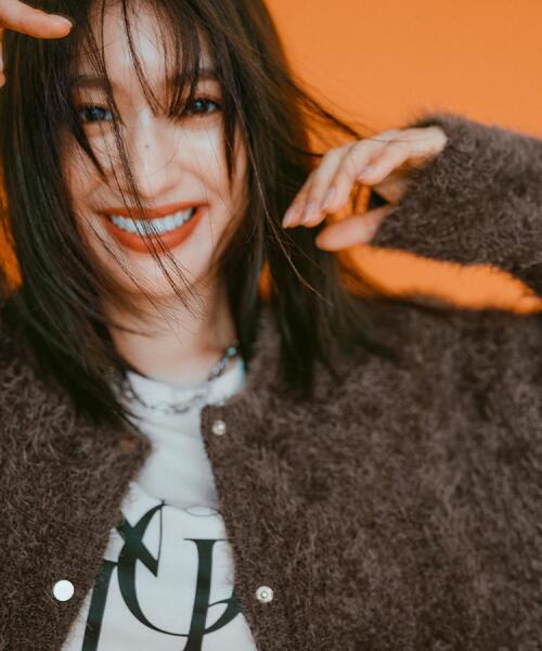 OPAQUE.CLIP(オペークドットクリップ)の「シャギーミドルカーディガン【洗濯機OK】《6col》(カーディガン/ボレロ・レディース・ブラック/アイボリー/ピンク系/パープル/ブルーグリーン/ブラウン系・38/40)」の10枚目の写真