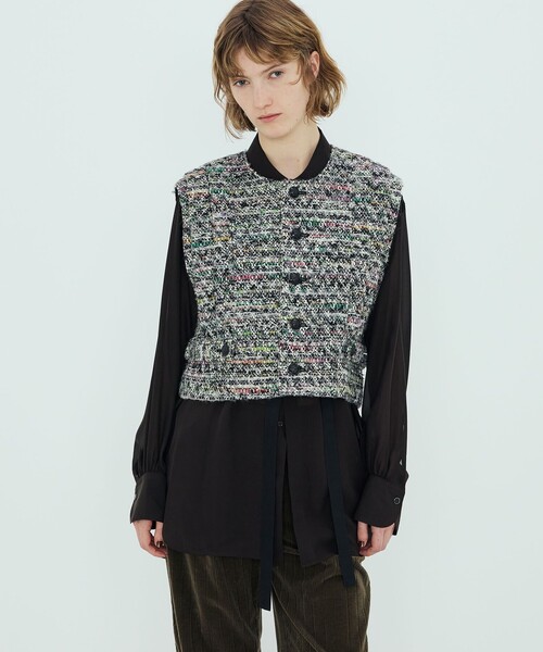 ツイードショートジレ（その他アウター）｜TOMORROWLAND .B