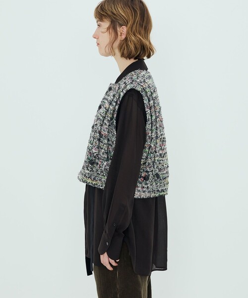 ツイードショートジレ（その他アウター）｜TOMORROWLAND .B