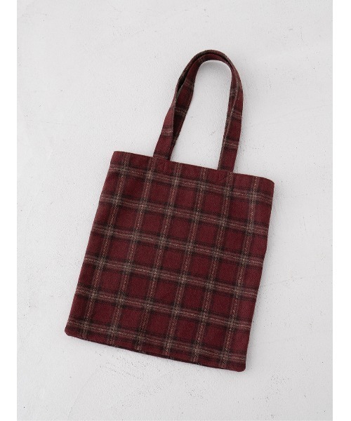 Darich(ダーリッチ)の「チェックトートバッグ(トートバッグ・レディース・レッド・FREE)」の4枚目の写真