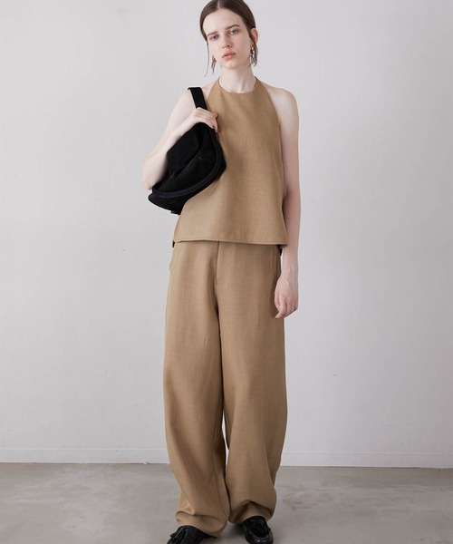 LA PEAU DE GEM(ラポドゥジェム)の「【LA PEAU DE GEM】wide cocoon pants/ワイドコクーンパンツ(その他パンツ・レディース・ブラック/ベージュ・1/2)」の12枚目の写真