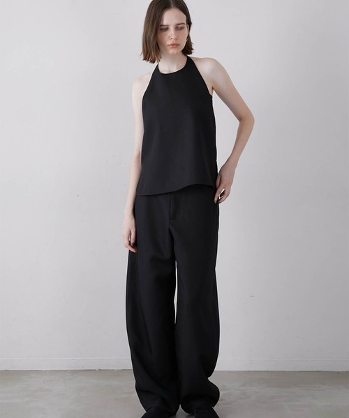 LA PEAU DE GEM(ラポドゥジェム)の「【LA PEAU DE GEM】wide cocoon pants/ワイドコクーンパンツ(その他パンツ・レディース・ブラック/ベージュ・1/2)」の7枚目の写真