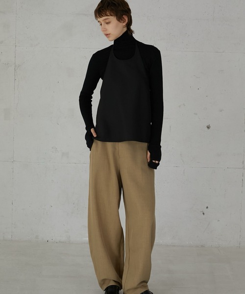 LA PEAU DE GEM(ラポドゥジェム)の「【LA PEAU DE GEM】wide cocoon pants/ワイドコクーンパンツ(その他パンツ・レディース・ブラック/ベージュ・1/2)」の21枚目の写真