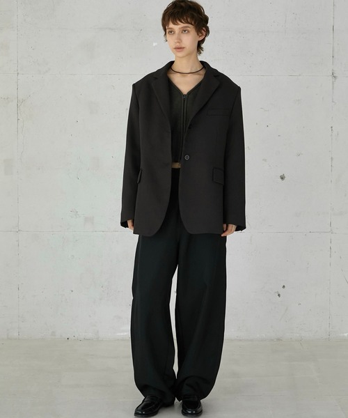 LA PEAU DE GEM(ラポドゥジェム)の「【LA PEAU DE GEM】wide cocoon pants/ワイドコクーンパンツ(その他パンツ・レディース・ブラック/ベージュ・1/2)」の15枚目の写真