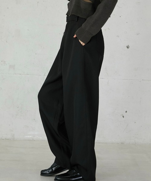 LA PEAU DE GEM(ラポドゥジェム)の「【LA PEAU DE GEM】wide cocoon pants/ワイドコクーンパンツ(その他パンツ・レディース・ブラック/ベージュ・1/2)」の17枚目の写真