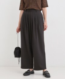 DRESKIP | 【S-LL/ひんやり】腰まわりや太ももを自然にカバー タックワイドパンツ(その他パンツ)