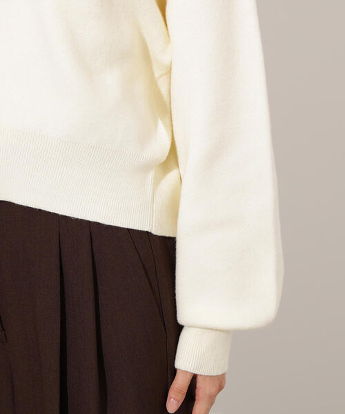 N.（N. Natural Beauty Basic）（エヌエヌナチュラルビューティーベーシック）の「スウェットライクニットプルオーバー（ニット/セーター・レディース・オフホワイト/チャコールグレー/ピンク・MEDIUM）」の15枚目の写真