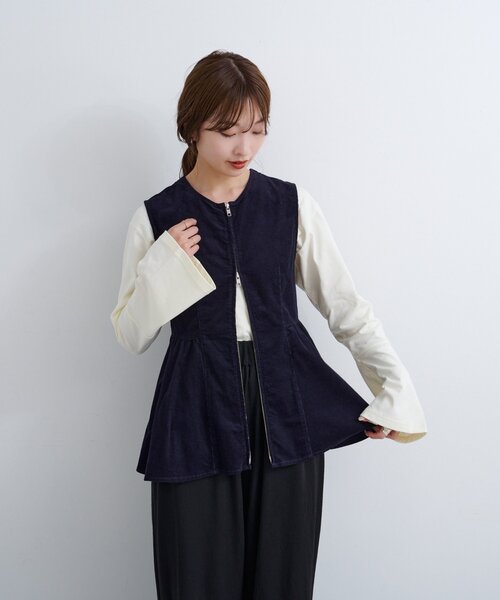 新品未使用　B kastane コーデュロイビスチェ Kastane ベスト ジレ 「セットアップ対応」B コーデュロイ