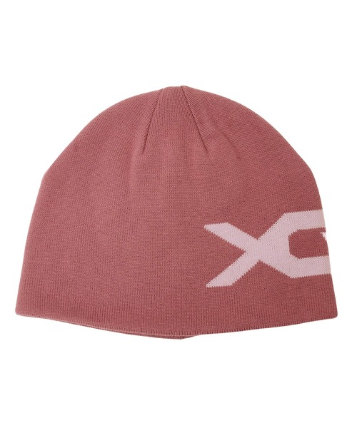 isecai ビーニー ピンク グレー 最安値 REVERSIBLE JACQUARD BEANIE（ニットキャップ/ビーニー）｜X-girl