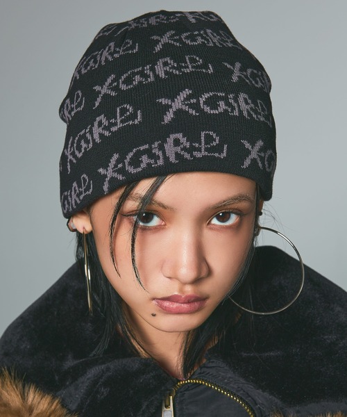 REVERSIBLE JACQUARD BEANIE（ニットキャップ/ビーニー）｜X-girl