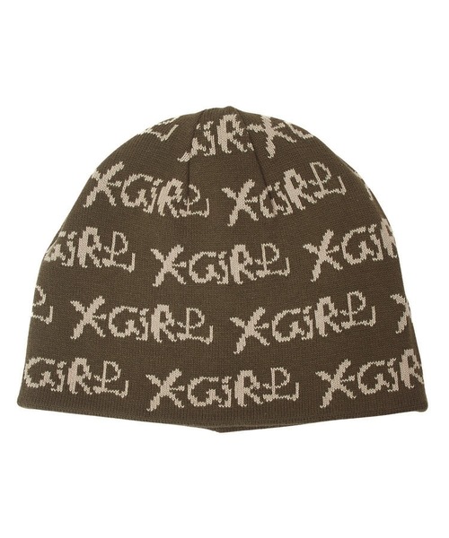 REVERSIBLE JACQUARD BEANIE（ニットキャップ/ビーニー）｜X-girl
