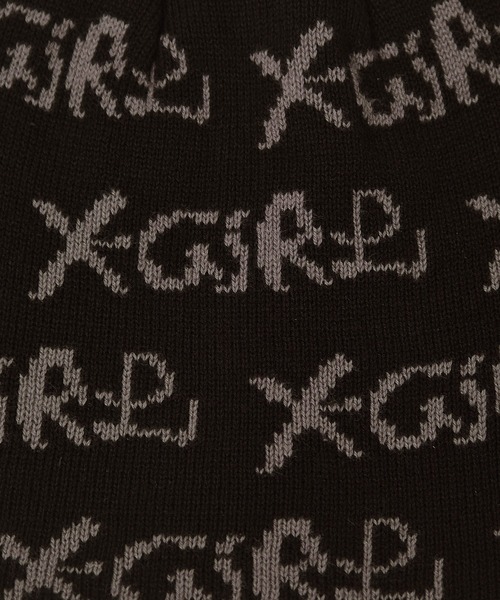 X-girl（エックスガール）の「REVERSIBLE JACQUARD BEANIE（ニットキャップ/ビーニー・レディース・ブラック/オリーブ/ピンク・ONE SIZE）」の14枚目の写真