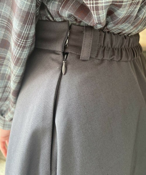 F i.n.t(フィント)の「【セットアップ対応】チェックフリル使いフレアースカート(スカート・レディース・ブラウン/ネイビー・FREE)」の9枚目の写真