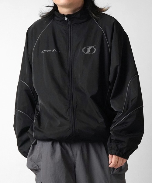 Y2K ブロークコア ワンポイントロゴプリント フルジップトラック