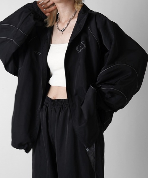 Y2K ブロークコア ワンポイントロゴプリント フルジップトラック