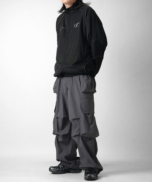 Y2K ブロークコア ワンポイントロゴプリント フルジップトラック