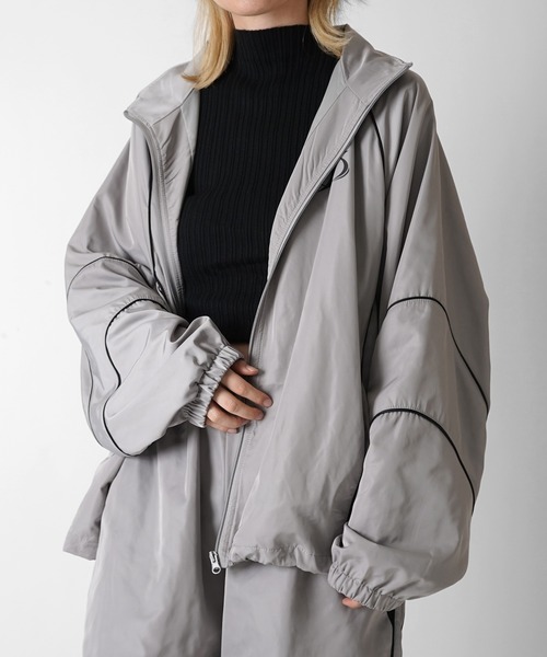 Y2K ブロークコア ワンポイントロゴプリント フルジップトラック