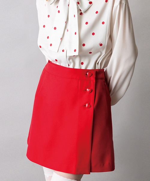 MILK（ミルク）の「ハート Button wrap キュロット（その他パンツ・レディース・A/B・FREE）」の2枚目の写真