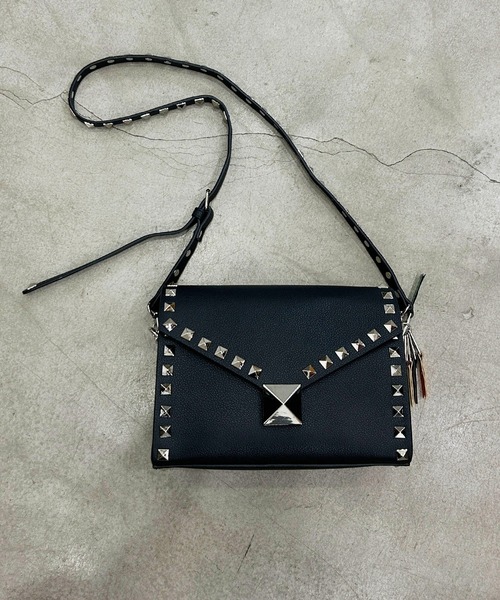 Magine（マージン）の「cheek チーク studs shoulder/スタッズ ショルダー（ショルダーバッグ・レディース・グレー/キャメル/ブラック/グリーン/ピンク・FREE）」の22枚目の写真