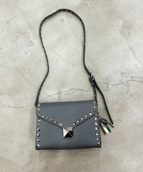 Magine（マージン）の「cheek チーク studs shoulder/スタッズ ショルダー（ショルダーバッグ・レディース・グレー/キャメル/ブラック/グリーン/ピンク・FREE）」の18枚目の写真