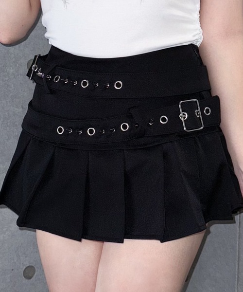 スタッズダブルベルトスカート（スカート）｜Lae（レイ）の