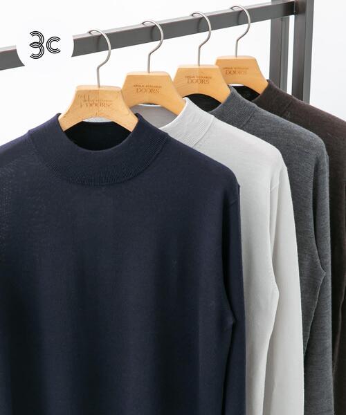 URBAN RESEARCH DOORS(アーバンリサーチドアーズ)の「LIFE STYLE TAILOR マシンウォッシャブルハイゲージモックニット(シャツ/ブラウス・メンズ・グレー系その他/ブラウン系その他/ネイビー/アイボリー・MEDIUM/LARGE)」の1枚目の写真