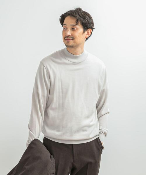 URBAN RESEARCH DOORS(アーバンリサーチドアーズ)の「LIFE STYLE TAILOR マシンウォッシャブルハイゲージモックニット(シャツ/ブラウス・メンズ・グレー系その他/ブラウン系その他/ネイビー/アイボリー・MEDIUM/LARGE)」の8枚目の写真