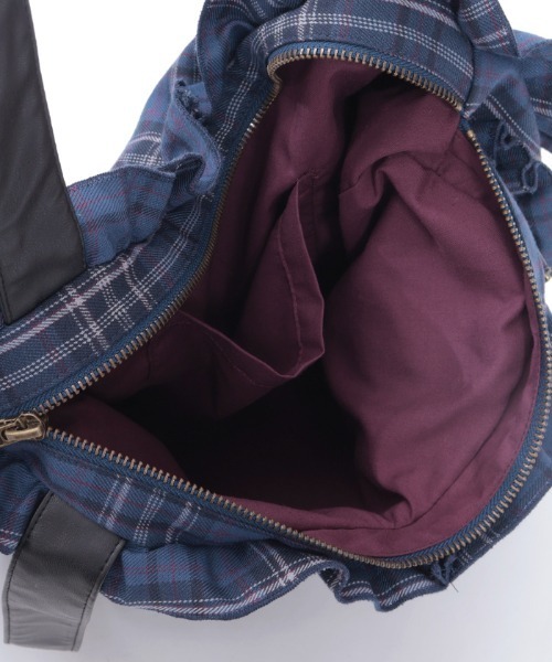 axes femme（アクシーズファム）の「タータンチェックハートバッグ（トートバッグ・レディース・ネイビー/ミント/ワイン・FREE）」の21枚目の写真