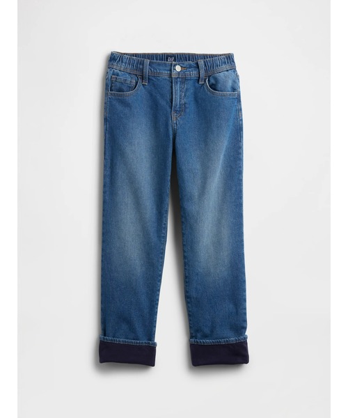 GAP(ギャップ)の「オリジナル ストレート 裏地付きデニム (キッズ)(デニムパンツ・キッズ・インディゴブルー・120cm/130cm/140cm/150cm/155cm/160cm/165)」の1枚目の写真