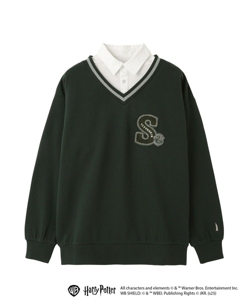 EASTBOY(イーストボーイ)の「トレーナー 襟付き裏毛 HarryPotter ハリーポッター HOGWARTS ホグワーツ(Tシャツ/カットソー・レディース・ダークグリーン系/オフホワイト/ブルー系/エンジ・11号/9号)」の3枚目の写真