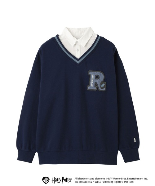 EASTBOY(イーストボーイ)の「トレーナー 襟付き裏毛 HarryPotter ハリーポッター HOGWARTS ホグワーツ(Tシャツ/カットソー・レディース・ダークグリーン系/オフホワイト/ブルー系/エンジ・11号/9号)」の4枚目の写真