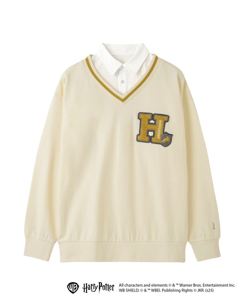 EASTBOY(イーストボーイ)の「トレーナー 襟付き裏毛 HarryPotter ハリーポッター HOGWARTS ホグワーツ(Tシャツ/カットソー・レディース・ダークグリーン系/オフホワイト/ブルー系/エンジ・11号/9号)」の2枚目の写真