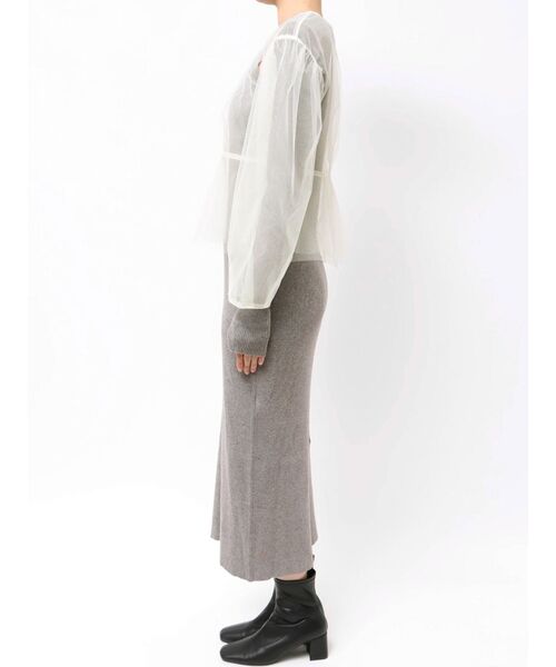 OUNNOUN(オウンノウン)の「【OUNNOUN】チュールブラウスレイヤードワンピ(ワンピース・レディース・グレー/ブラック/ピンク・FREE)」の16枚目の写真