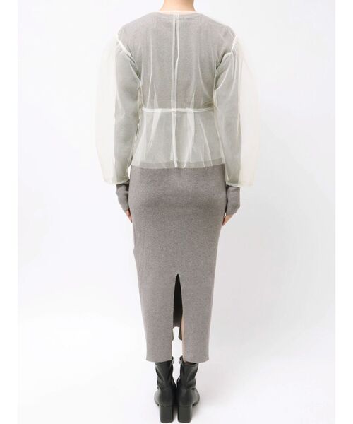 OUNNOUN(オウンノウン)の「【OUNNOUN】チュールブラウスレイヤードワンピ(ワンピース・レディース・グレー/ブラック/ピンク・FREE)」の17枚目の写真