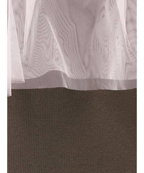 OUNNOUN(オウンノウン)の「【OUNNOUN】チュールブラウスレイヤードワンピ(ワンピース・レディース・グレー/ブラック/ピンク・FREE)」の13枚目の写真