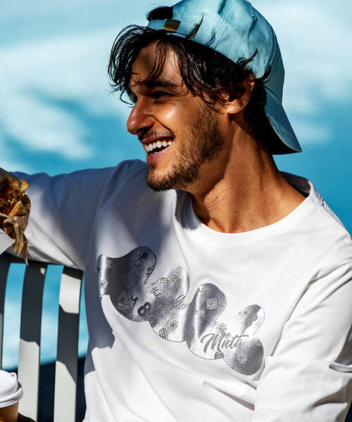 muta marine(ムータ・マリン)の「muta MARINE/ムータ マリン/別注 Emboss Frocky LS TEE(Tシャツ/カットソー・メンズ・ブラック/ホワイト・M/L/XL)」の20枚目の写真