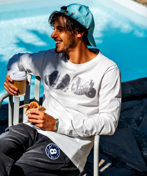 muta marine(ムータ・マリン)の「muta MARINE/ムータ マリン/別注 Emboss Frocky LS TEE(Tシャツ/カットソー・メンズ・ブラック/ホワイト・M/L/XL)」の2枚目の写真