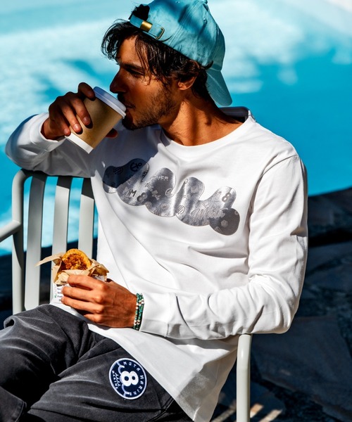 muta marine(ムータ・マリン)の「muta MARINE/ムータ マリン/別注 Emboss Frocky LS TEE(Tシャツ/カットソー・メンズ・ブラック/ホワイト・M/L/XL)」の3枚目の写真