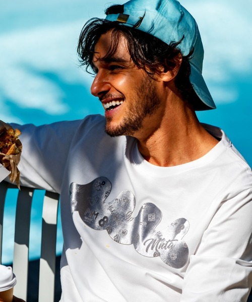 muta marine(ムータ・マリン)の「muta MARINE/ムータ マリン/別注 Emboss Frocky LS TEE(Tシャツ/カットソー・メンズ・ブラック/ホワイト・M/L/XL)」の4枚目の写真