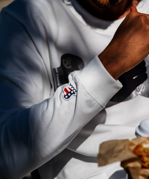 muta marine(ムータ・マリン)の「muta MARINE/ムータ マリン/別注 Emboss Frocky LS TEE(Tシャツ/カットソー・メンズ・ブラック/ホワイト・M/L/XL)」の7枚目の写真