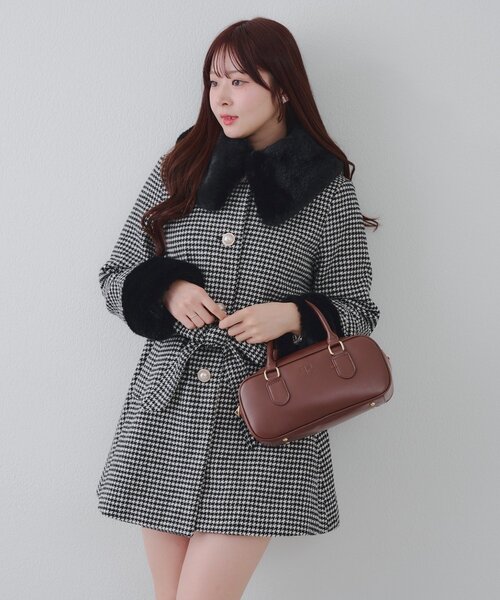 セール】【WEB先行予約】フェイクファー付ミドルコート（その他