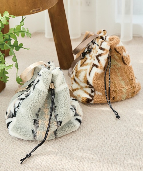 PENDLETON（ペンドルトン）の「【PENDLETON/ペンドルトン】BOA DRAW BAG ボアドローショルダーバッグ（ショルダーバッグ・レディース・ベージュ/グレー・FREE）」の3枚目の写真