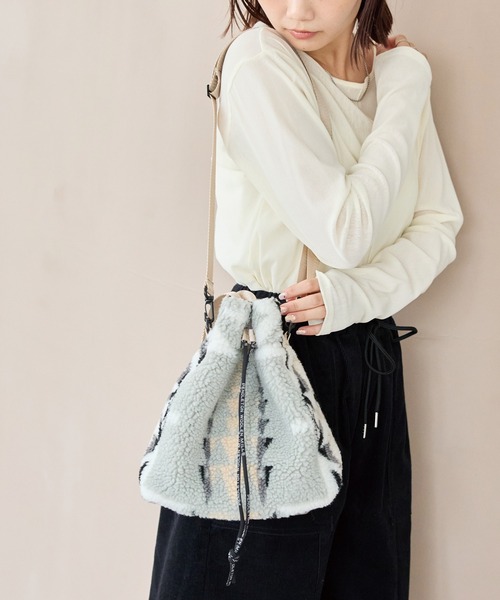 PENDLETON（ペンドルトン）の「【PENDLETON/ペンドルトン】BOA DRAW BAG ボアドローショルダーバッグ（ショルダーバッグ・レディース・ベージュ/グレー・FREE）」の5枚目の写真