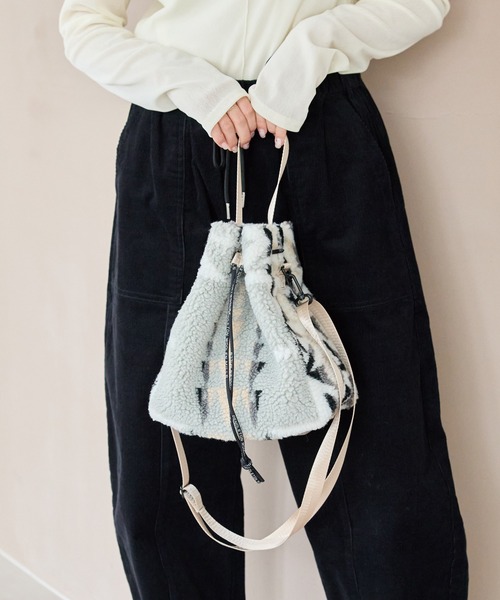 PENDLETON（ペンドルトン）の「【PENDLETON/ペンドルトン】BOA DRAW BAG ボアドローショルダーバッグ（ショルダーバッグ・レディース・ベージュ/グレー・FREE）」の6枚目の写真