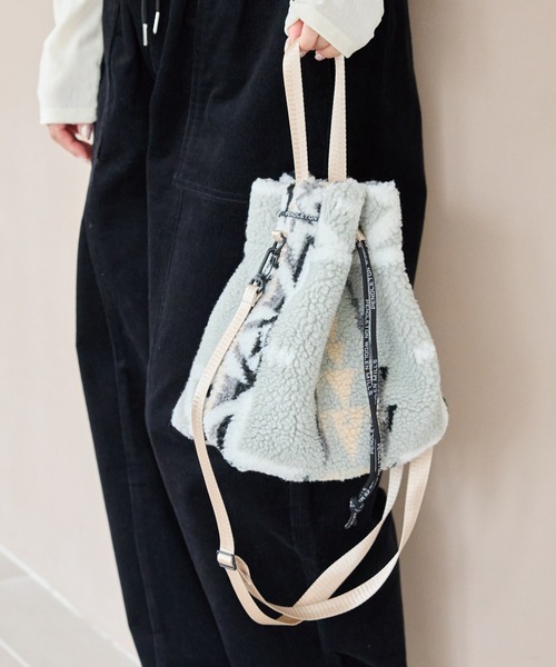 PENDLETON（ペンドルトン）の「【PENDLETON/ペンドルトン】BOA DRAW BAG ボアドローショルダーバッグ（ショルダーバッグ・レディース・ベージュ/グレー・FREE）」の7枚目の写真