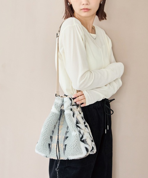 PENDLETON（ペンドルトン）の「【PENDLETON/ペンドルトン】BOA DRAW BAG ボアドローショルダーバッグ（ショルダーバッグ・レディース・ベージュ/グレー・FREE）」の15枚目の写真