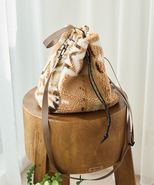 PENDLETON（ペンドルトン）の「【PENDLETON/ペンドルトン】BOA DRAW BAG ボアドローショルダーバッグ（ショルダーバッグ・レディース・ベージュ/グレー・FREE）」の14枚目の写真