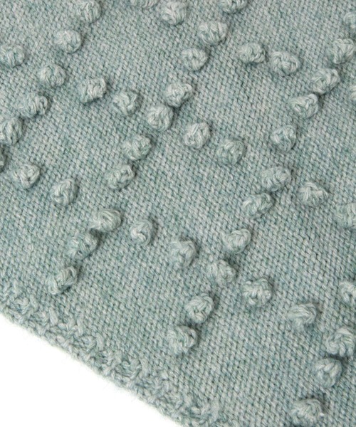 niko and...（ニコアンド）の「オリジナルポンポンニットスカーフ（ストール/ショール・レディース・グリーン/レッド/アイボリー・0）」の6枚目の写真