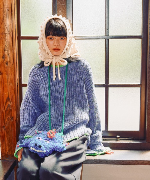 nknit ンニット　スカーフ カラー　ニット nknit ンニット スカーフ カラー ニット nknit ンニットスカーフ