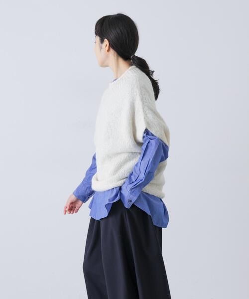 かぐれ（カグレ）の「アルパカルーズベスト（ベスト・レディース・ダークグレー/グレー/アイボリー・FREE）」の6枚目の写真